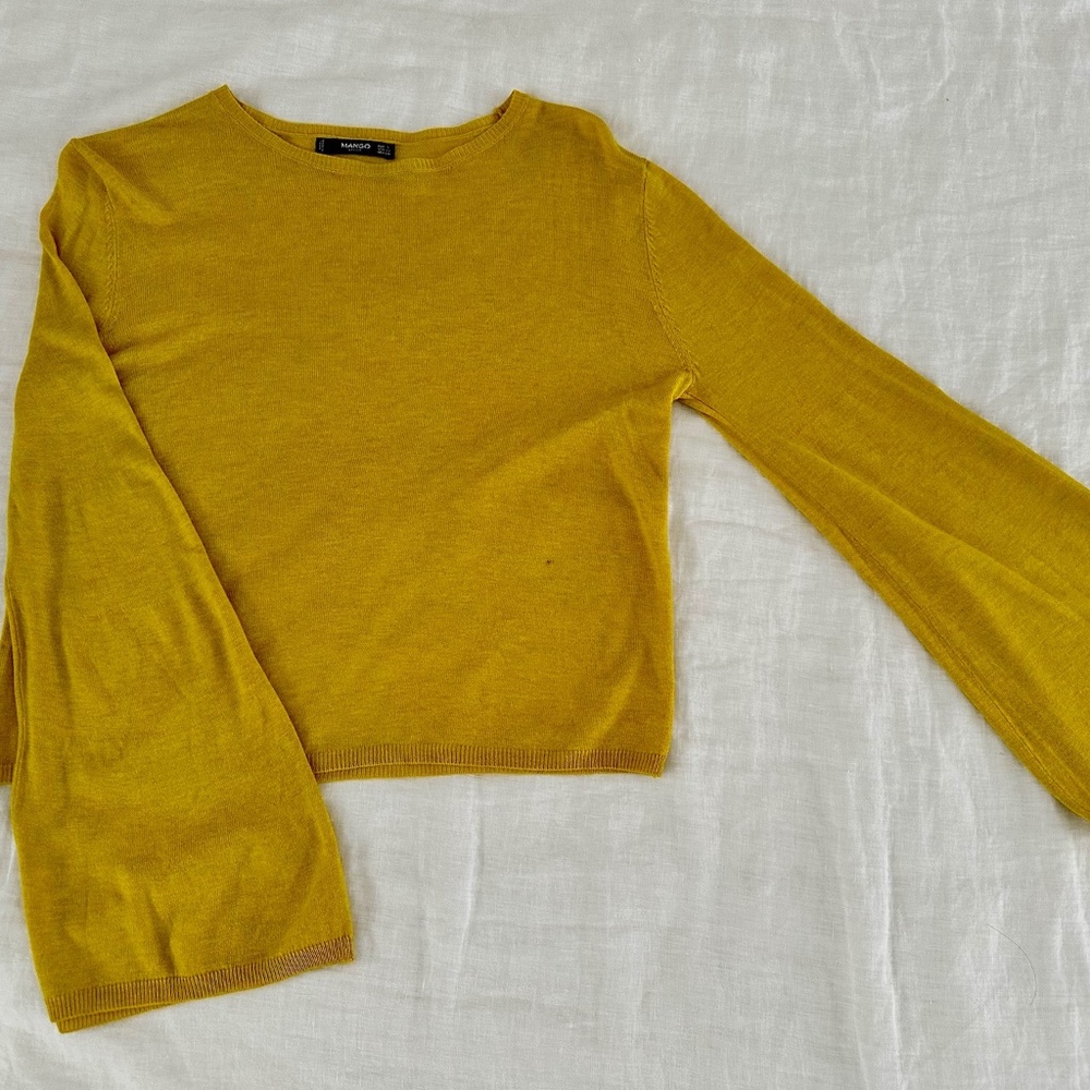 Mango brand bell sleeve sweater
